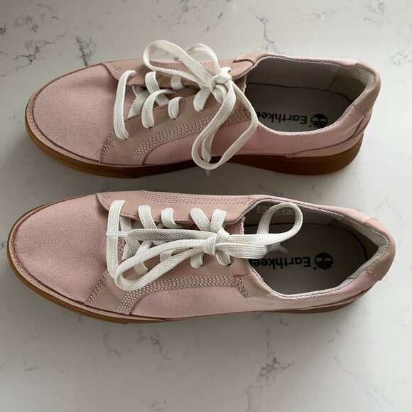 Timberland Earthkeepers LaceUp Sneakers Textile & Leather Trim Bleached Pink 8.5 - Picture 13 of 13